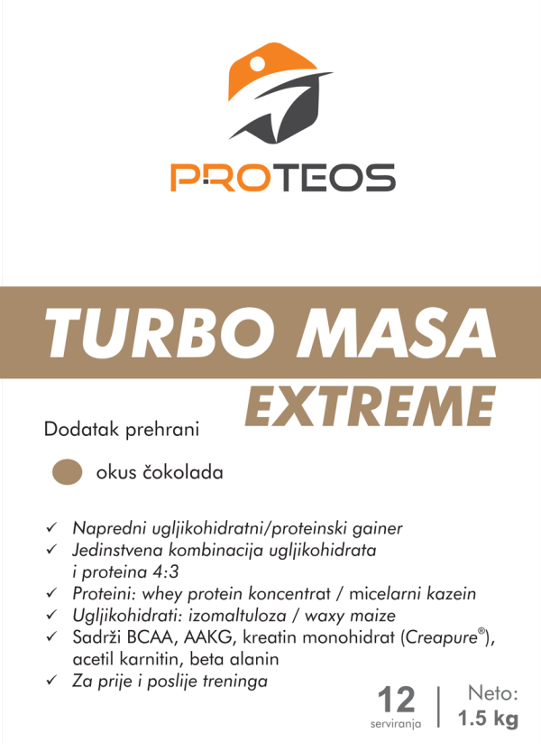 Potpuni gainer "Turbo masa extreme" - Slika 3