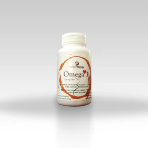 Bijela bočica Proteos Omega-3 DHA dodatak prehrani, visoka koncentracija masnih kiselina za zdravlje srca i mozga.